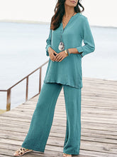 Load image into Gallery viewer, Solid Color Loose Long Sleeve Suit