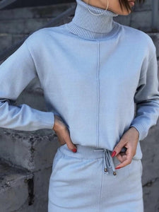 Knitted Turtleneck 2 Pieces Set