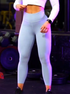Fashion Ass Pleated Skinny Stretch Fitness Yoga Pants