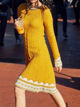 Load image into Gallery viewer, Long Sleeved Knit Sweater Dress