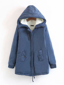 Hooded Pocket Cotton Lining Coat