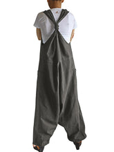 Load image into Gallery viewer, Pure Color Sleeveless Loose Casual Jumpsuit Overalls With Pockets