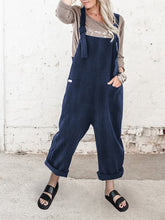 Load image into Gallery viewer, Cotton and Linen Casual Overalls