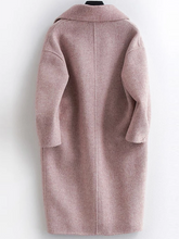 Load image into Gallery viewer, Long Woolen Solid Color Warm Coat