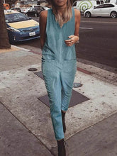 Load image into Gallery viewer, Cotton And Linen Vacation Casual Jumpsuit