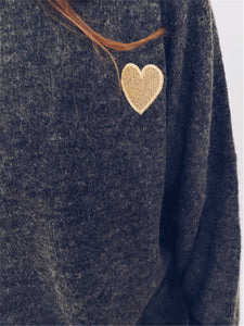 Heart-shaped Embroidered Sweater