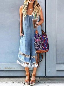 Sleeveless Loose Wide Leg Jumpers