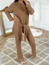 Load image into Gallery viewer, Crew Neck Long Sleeve Plain Knitted Suits