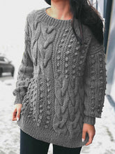 Load image into Gallery viewer, Autumn And Winter Warm Long Sleeve Round Neck Sweater