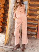 Load image into Gallery viewer, Fashion Casual Long Sleeve Buttoned Pocket Jumpsuit