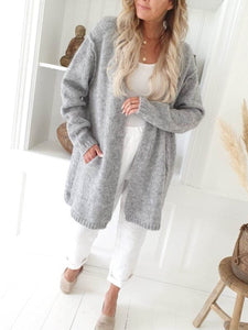 Long-sleeved Short-knit Coat