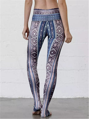 Stylish Retro Totem Print High Waist Skinny Yoga Pants