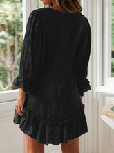 Load image into Gallery viewer, Loose Long Sleeve Ruffled Hem Casual Dresses