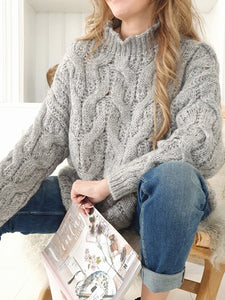 Twisted High Collar Warm Sweater