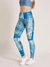 Load image into Gallery viewer, Abstract Glacier Print High Waist Yoga Tights