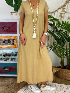 Loose Casual V-Neck Comfortable Soft Maxi Dress