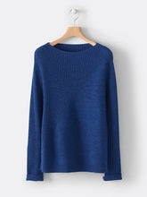 Load image into Gallery viewer, Boat Neck Casual Knitted Sweater