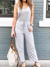 Load image into Gallery viewer, Women&#39;s Sleeveless Lace-Up Casual Jumpsuit