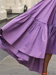 Elegant Vintage Plain Maxi Dress