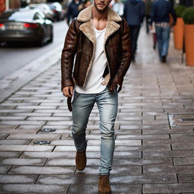 Casual Padded Leather Men's Coats