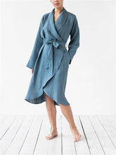 Load image into Gallery viewer, Linen Bath Robe In Various Dressing Gown Perfect Gift For Woman