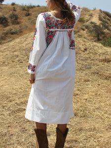 Printed Cotton and Linen Dress