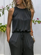Load image into Gallery viewer, Sleeveless Solid Lace Up Jumpsuit