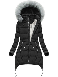 Hooded Pocket Warm Down Coat