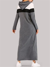 Load image into Gallery viewer, Loose Casual Daily Long Sleeve Hooded Long Dress