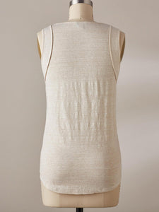 Printed Loose Sleeveless T-Shirt