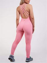 Load image into Gallery viewer, Solid Color Keyhole Cutout Strapless Yoga Jumpsuit