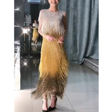 Load image into Gallery viewer, (Video) Elegant Fringed Bodycon Evening Dersses