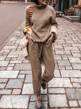 Load image into Gallery viewer, Casual Long Sleeve Solid Turtle Neck Suits