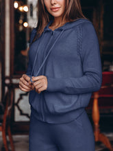 Load image into Gallery viewer, Hooded Zip Knitted Casual Two-piece Suit