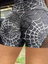 Load image into Gallery viewer, Sexy Spider-print Mesh Gauze Yoga Shorts