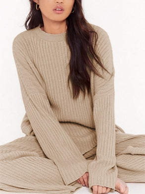 Knitted Loose Two-piece Suit