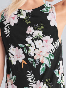 Buttoned Detail Sleeveless Dress