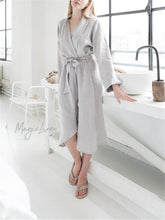 Load image into Gallery viewer, Linen Bath Robe In Various Dressing Gown Perfect Gift For Woman