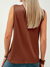 Load image into Gallery viewer, Round Neck Print Sleeveless T-Shirt
