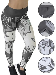 Sexy Letter Print Yoga Track Pants Leggings