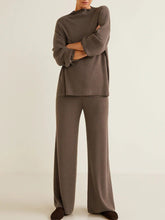 Load image into Gallery viewer, Long Sleeved Solid Color Knit Casual Suit