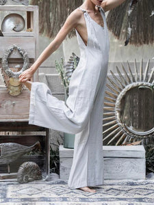 Sexy Deep V Vest Wide-Legged Jumpsuit