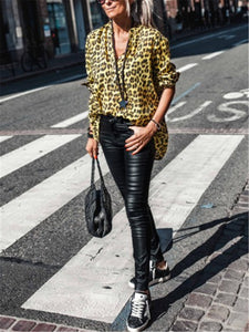 Fashion Casual Loose Leopard Shirt Top