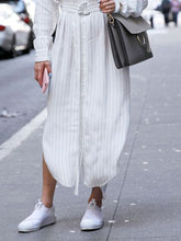 Load image into Gallery viewer, Casual Striped Long Sleeve Shirt Dress