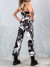 Load image into Gallery viewer, Womens Chic Black Print Jumpsuit Sleeveless Jumpsuit