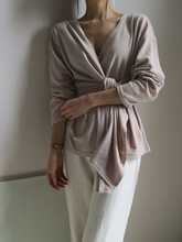 Load image into Gallery viewer, Solid Color V-Neck Long Sleeve Suit