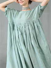 Load image into Gallery viewer, Ruffle Princess Dress Linen Maxi Dress