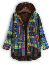 Load image into Gallery viewer, Cotton and Velvet Hooded Long Coat