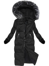 Load image into Gallery viewer, Long Hooded Fur Collar Down Jacket