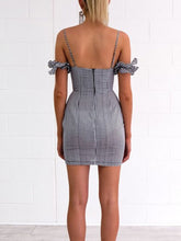 Load image into Gallery viewer, Spring Plaid Tight Skirt Slim Strapless Sling Dress